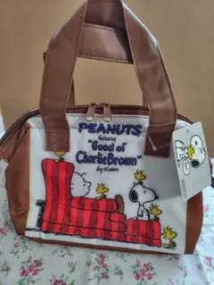 タグつき　スヌーピー　PEANUTS　保冷保温　ランチバッグ　ランチトートバッグ
