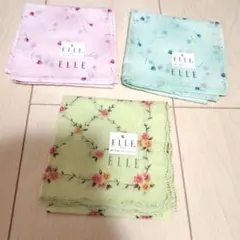 新品　ELLE　ハンカチ３枚