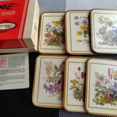 Pimpernel 花柄コースター 6枚セット