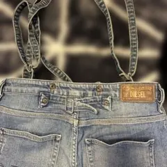 新年セールディーゼル サスペンダー ダメージデニム 32 ワイド ストレート