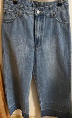 ライトブルーデニムワイドパンツ