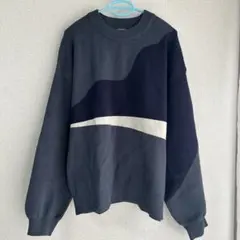 epnok エプノック セーター 長袖 ダークグレーグリーン ネイビー M