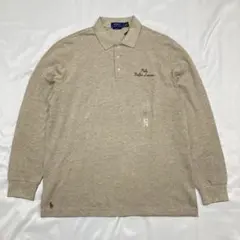 ロゴ刺繍の長袖ポロシャツ新品POLO RALPH LAURENポロラルフローレン