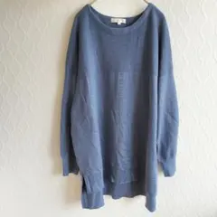 ✨グローブ✨grove 長袖ニットセーター【L】トップス ブルー シンプル