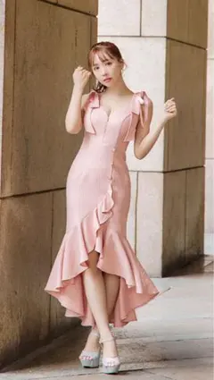 【an /アン】マーメイド/ チェックツイード / キャバドレス