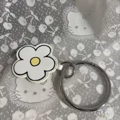 フラワーモチーフ キーリング キーホルダー
