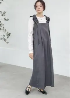 美品　バブ　フリル付き　ノースリーブワンピース　Sサイズ