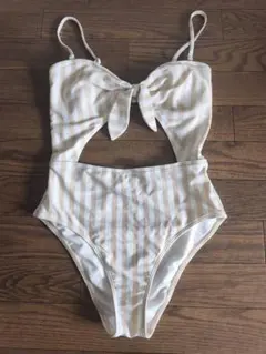 Hollister Swim ワンピース水着 ストライプ Sサイズのサムネイル