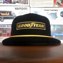 新品◾️コーデュロイ◾️キャップ◾️ブラック◾️GOOD YEAR◾️トラッカーキャップ◾️