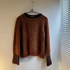 美品【OPENING CEREMONY】オレンジ×ネイビーモヘアニット／メンズも