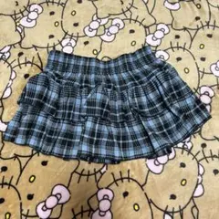 SHEIN チェック柄 フリル ティアード ミニスカート