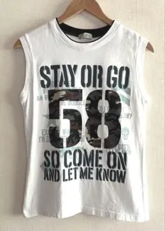 こども　ノースリーブ　Tシャツ 迷彩　STAY OR GO 58 150のサムネイル