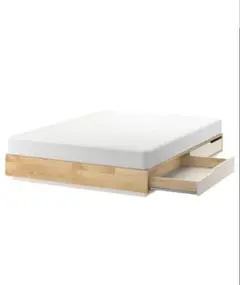 IKEA マンダール クイーンベッド 収納付き 送料込み 人気