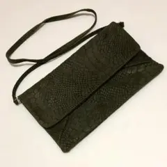 DouDou ドゥドゥVIFLANクラッチ ショルダー バッグ 本革 パイソン柄のサムネイル