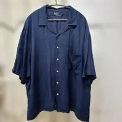 POLO RALPH LAUREN シルク リネン オープンカラーシャツ 2XL