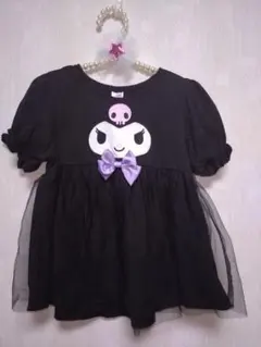 スカルデザイン 半袖ワンピース 新品130cm ブラック