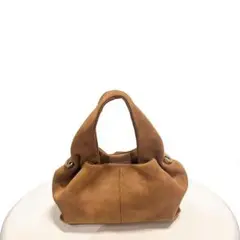 ブラウン スエード ハンドバッグ