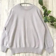 美品✨LEPSIM ニットプルオーバー グレー Fサイズ ゆったり