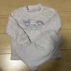 ちいかわ サンリオ フリースパジャマ ピンク 110cm