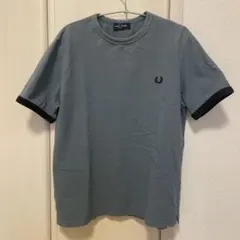 フレッドペリー ティップラインTシャツ グレイッシュブルー M