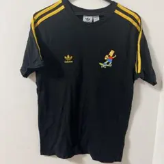 adidas バートシンプソン Tシャツ 黒 黄ライン 半袖 メンズ レディース
