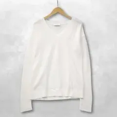 ラコステ LACOSTE 白ワニ Vネック コットンニットセーター プルオーバーのサムネイル