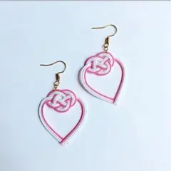 水引 ハートのピアス