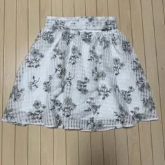 COLZA花柄 チェック フレアスカート Sサイズのサムネイル