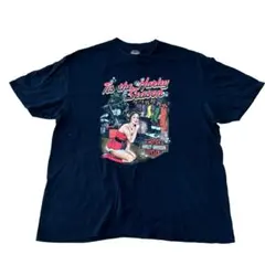 ⭐️美品⭐️ ハーレーダビッドソン　Tシャツ 黒　2XL　ピンナップガール　両面 古着 ハーレーダビットソン ピンナップガール Tシャツ ブラック XL