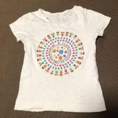 【レディース】レトロかわいい円形プリントTシャツ (訳あり)