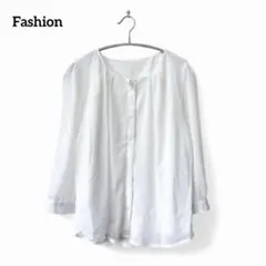 ブラウス ホワイト 五分袖シャツ 綺麗め カジュアル シンプル フォーマル