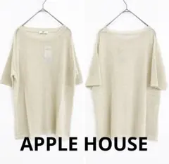 APPLE HOUSE 麻混 五分袖メッシュニット 生成りのサムネイル