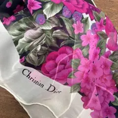 [美品]クリスチャンディオール　シルク100% 大判　スカーフ