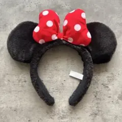 【値下げ中】ミニーマウス カチューシャ 黒と赤の水玉