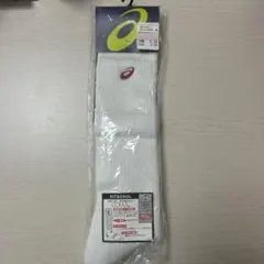 asics バレー ソックス ハイソックス ホワイト×レッド