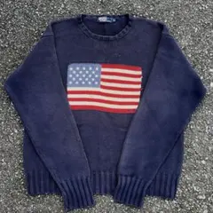 80s-90s Polo by Ralph Lauren アメリカ国旗ニット