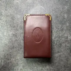 カルティエ】マストライン シガレットケース ボルドー 本革