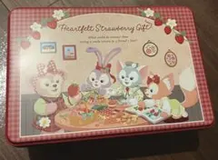 ダッフィー　ダッフィーアンドフレンズ　缶のみ　ディズニー　いちご　ストロベリー