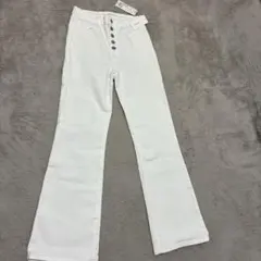 J BRAND LILLIE ハイライズ クロップフレア ホワイトデニム 25のサムネイル