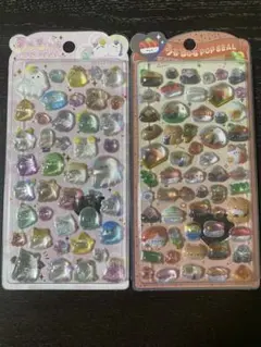 【新品未開封】うるちゅるポップシール オバケーヌ 寿司 いぬ ねこ 2枚セット