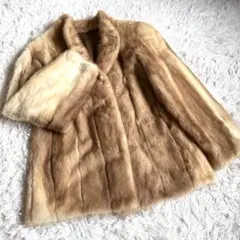 13号✨美品◎ EMBA ラベンダーミンク ファーコート モカ XL 総丈80