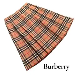 【希少】ヴィンテージ Burberry ノバチェック ウール　プリーツ　スカート