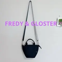 FREDY & GLOSTER 小さめバック　黒　ショルダー　手持ち　無地