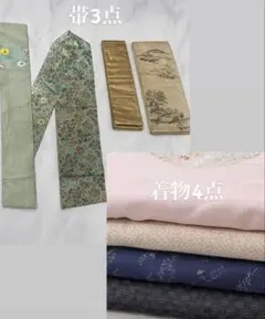 着物まとめ売り4着！リメイクなどに 夏 着物 6枚 着物まとめ売り【4404】同梱購入歓迎 リメイク用 着付け