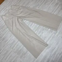 GU ベージュ ワイドパンツ XL