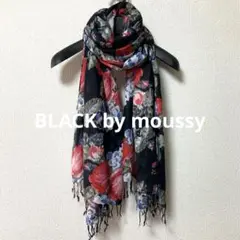 BLACK by moussy 大判花柄ストール