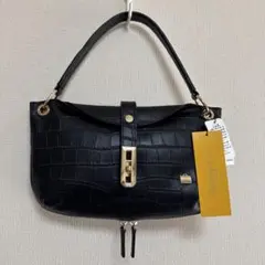 クロコ型押し2wayバッグ　牛革　新品　卒業式入学式結婚式　定価24,200円