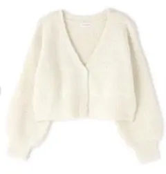 ナチュラルビューティーベーシック ラメブークレカーディガン ニット 春