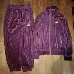 美品 adidas ベロア トラックジャケット パンツ セットアップ XS