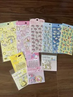 ダイソー　セリア　シール　箔押し　ぷくっとシール　ネイルシール　フレークシール